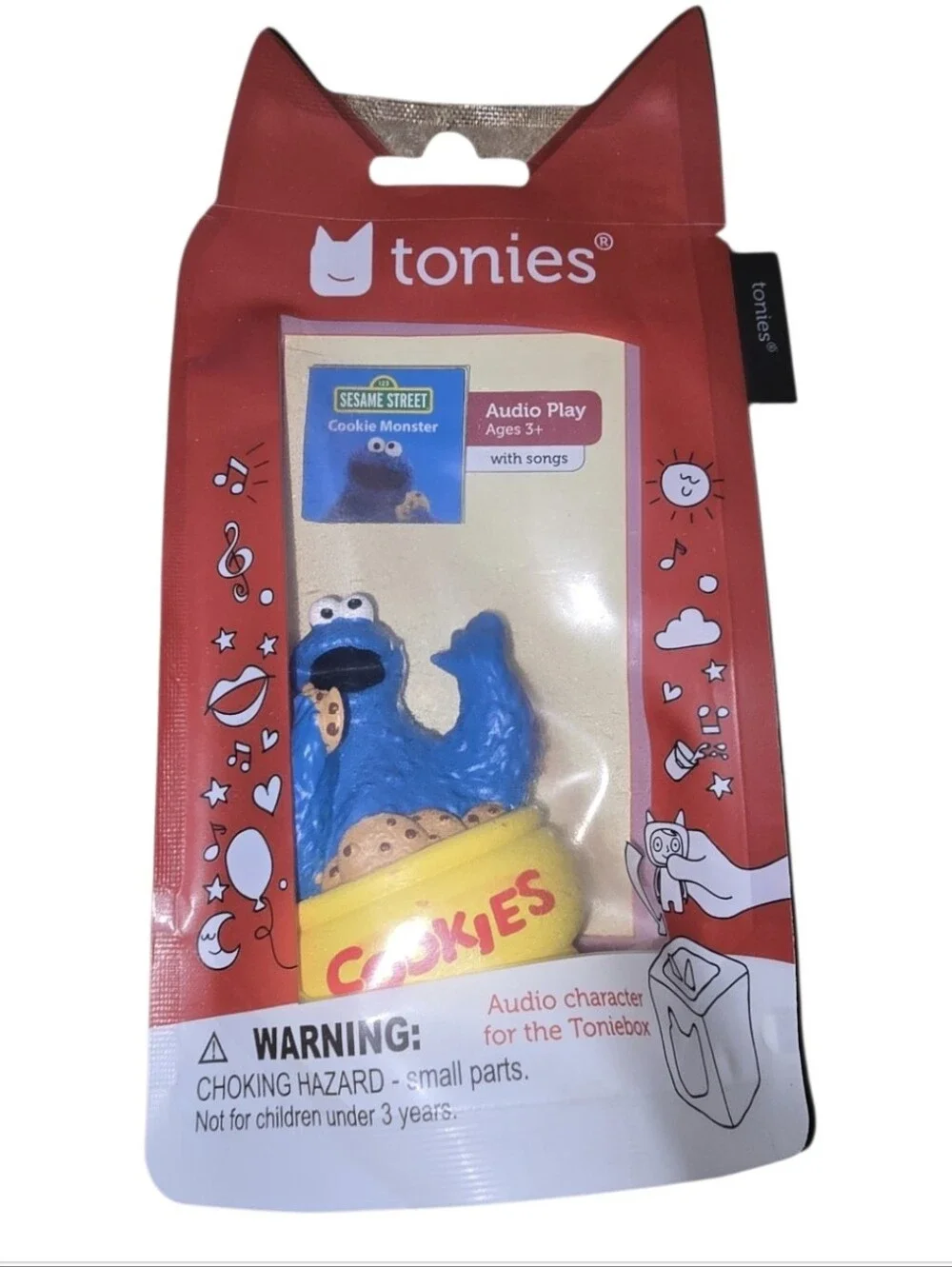 Disney Cookie Monster Audio Figure Toy - Blue & Yellow
